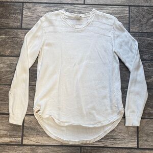 TenTree size L Cream Knit Long Sleeve Sweater